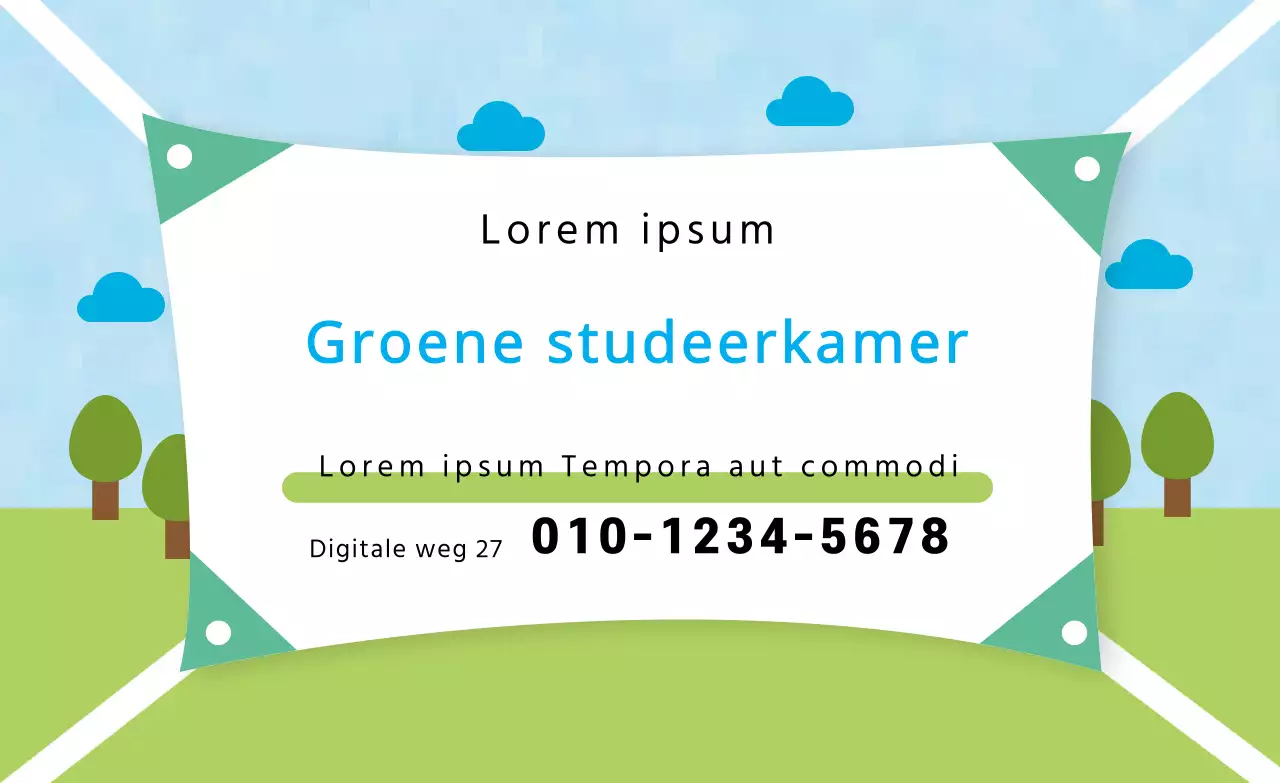 Licht blauw groene illustratie leuke school