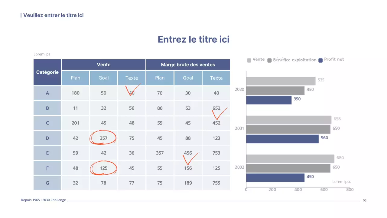 Un plan d'affaires simple dans les tons marine