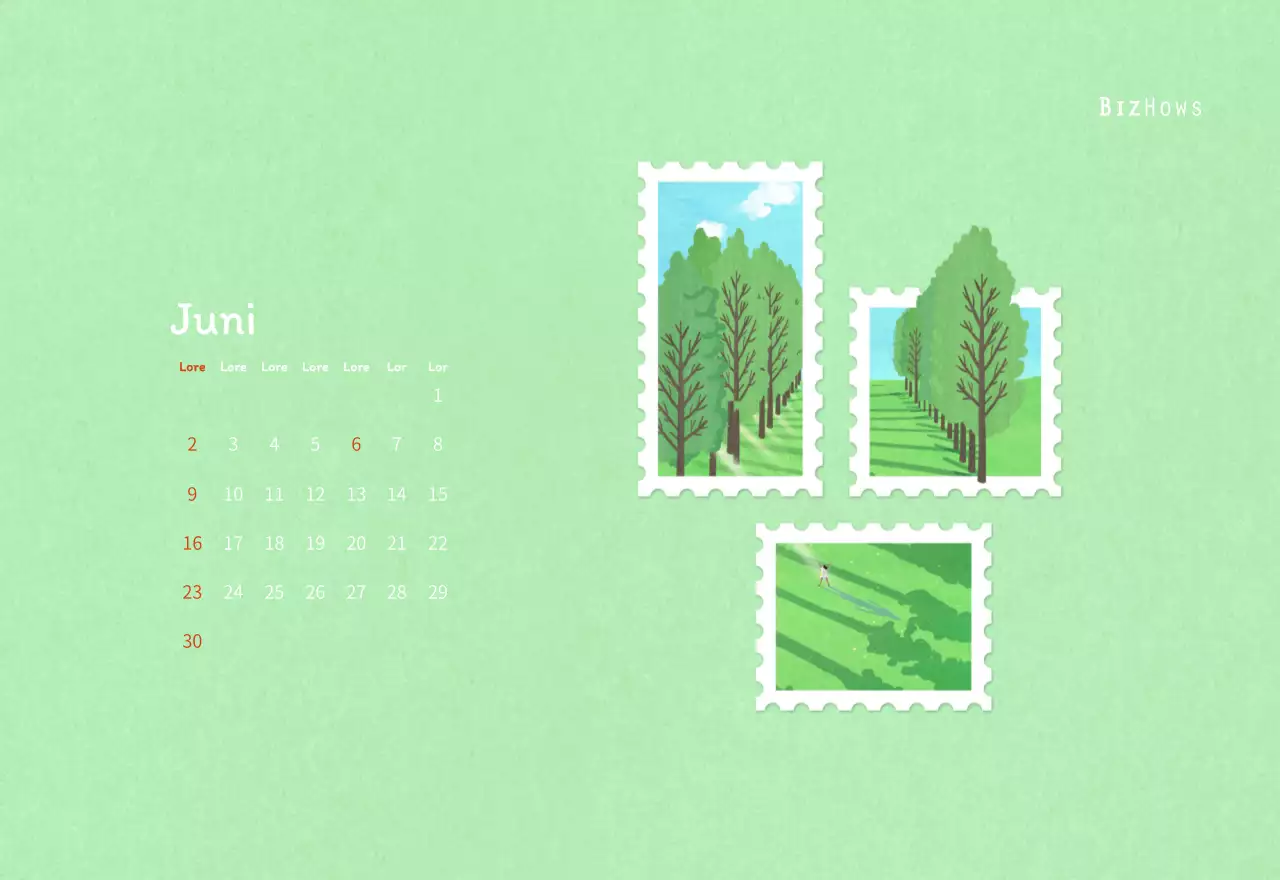 Stempelillustraties met een warm concept