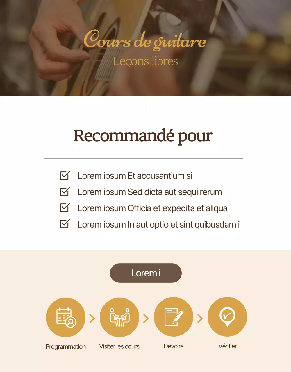 Apprendre à jouer de manière douce et émotionnelle détails de la leçon de guitare entière