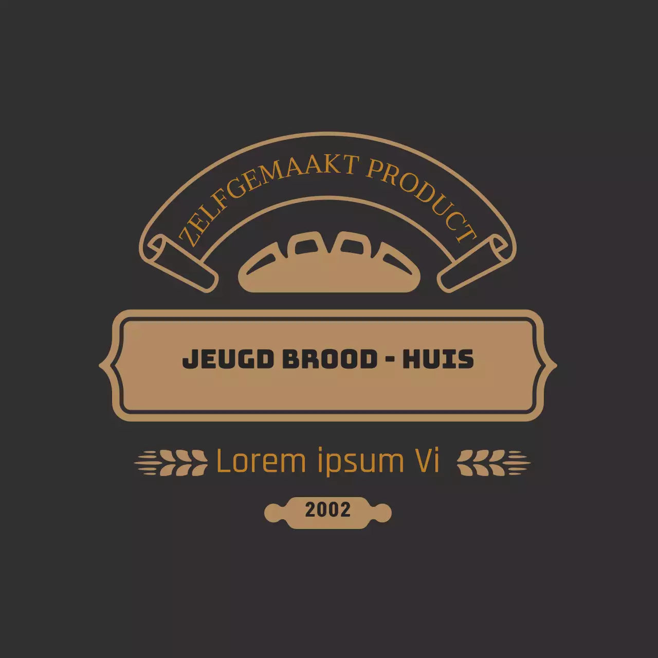 Zuring vintage bakkerij etiket