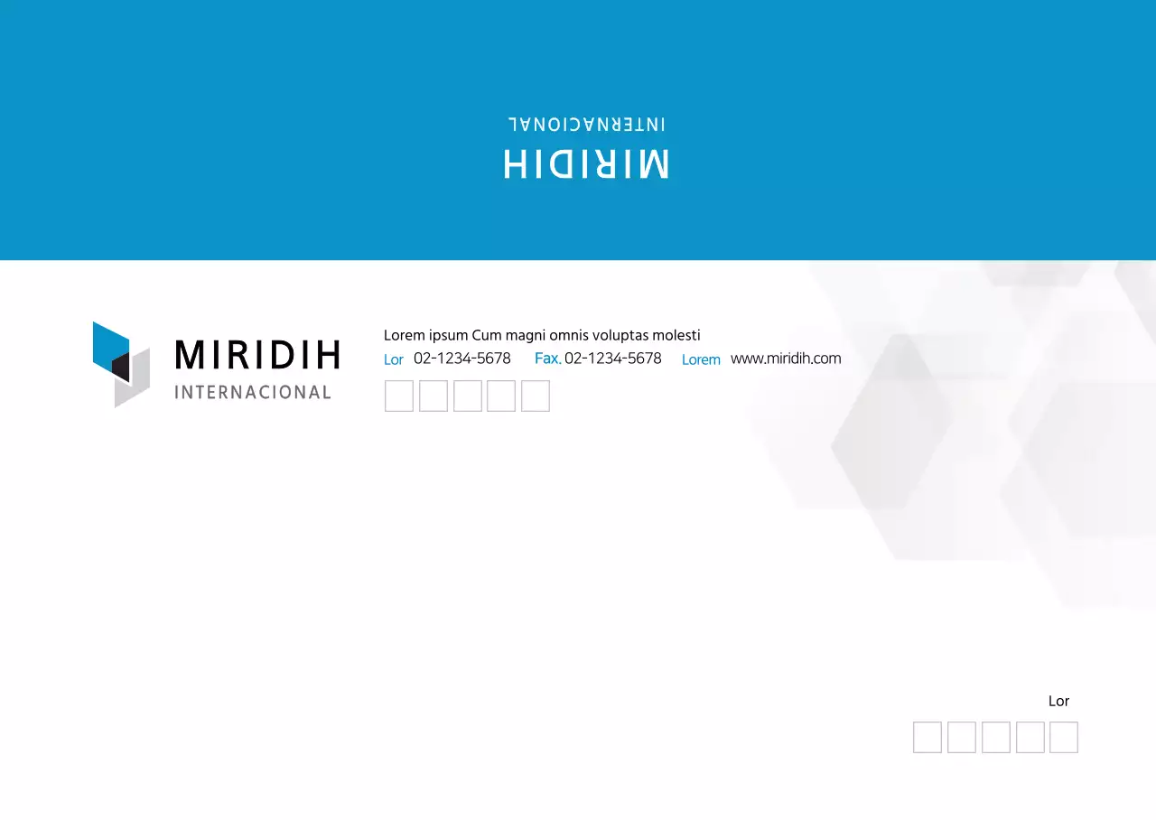 Sobres azules sencillos para billetes de empresa