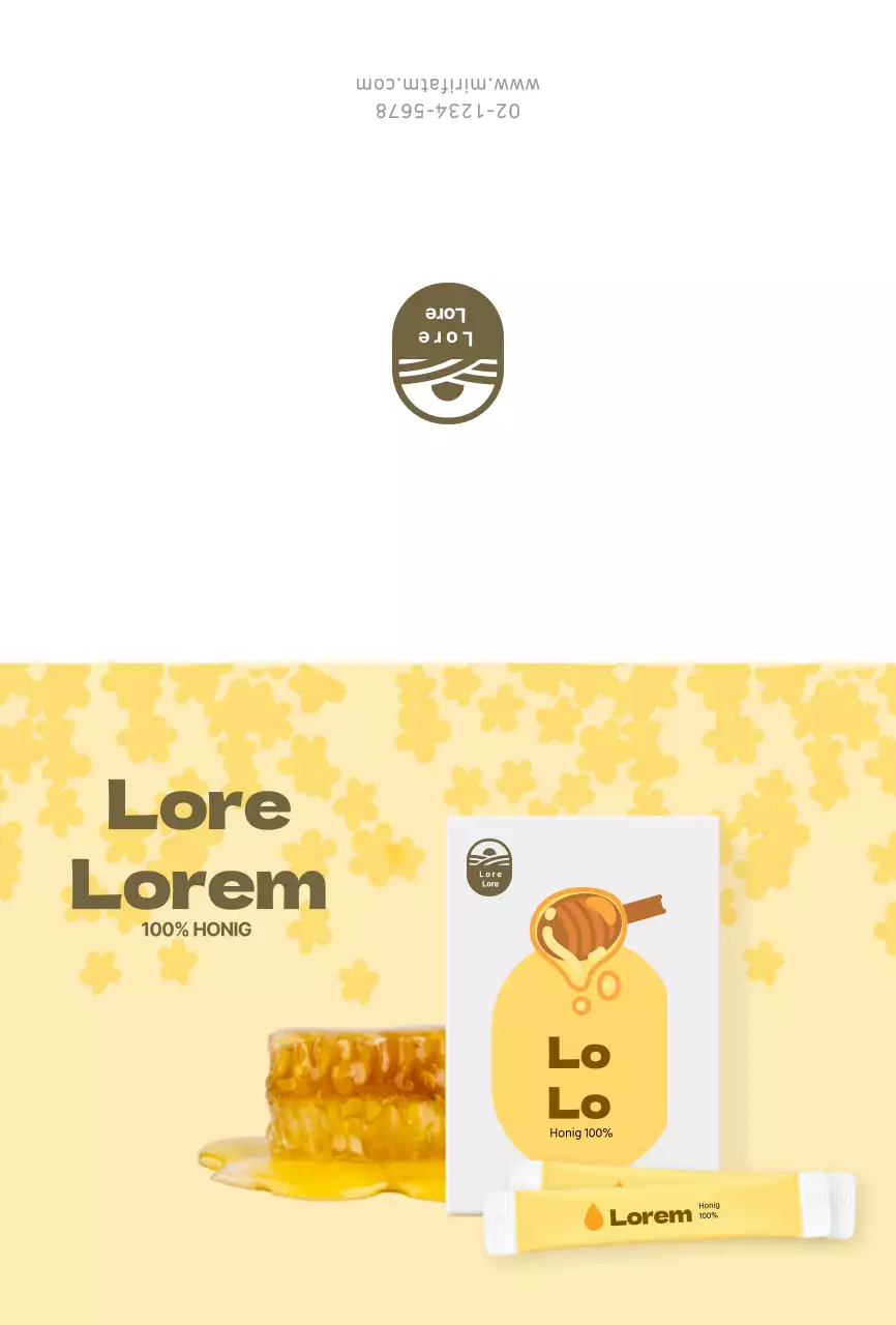 Gelbe Honigstock-Produktpostkarte