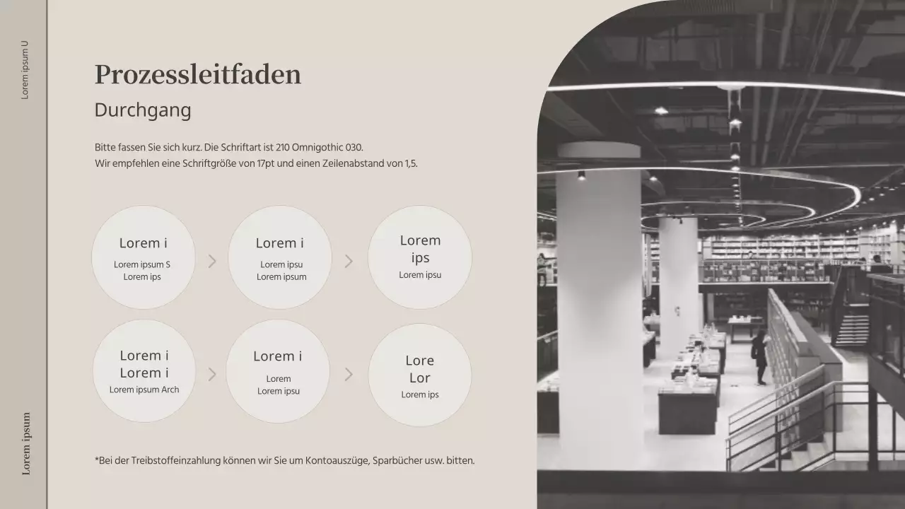 Vorschlag für einen Gastvortrag in einer beige-grauen Buchhandlung