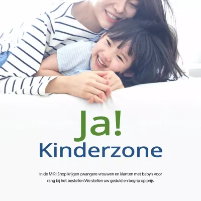 Blauwe en grijze met foto's gemarkeerde YesKidsZone-gids