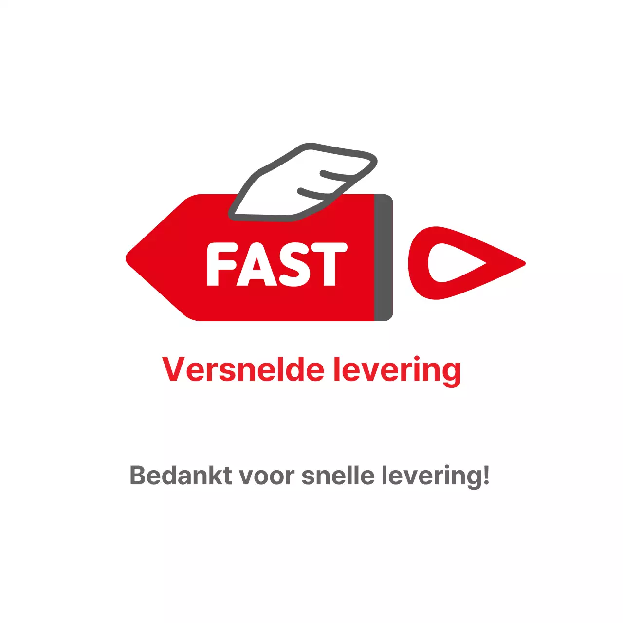 Stickers voor spoedlevering