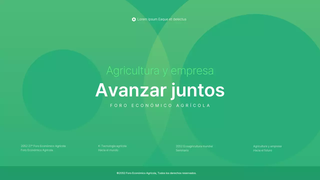 Verde y sencillo: presentaciones del seminario del Foro Económico Agricultura y Empresa