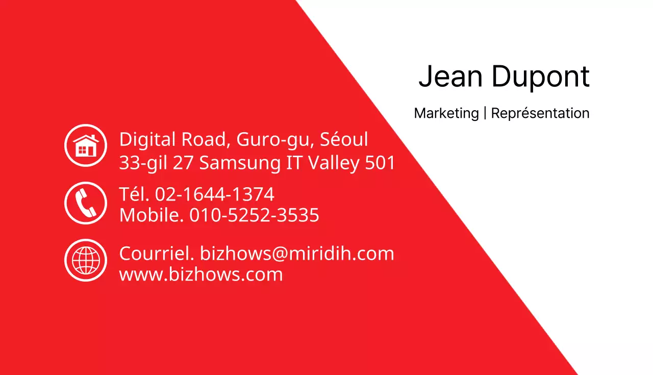 Cartes de visite d'entreprise