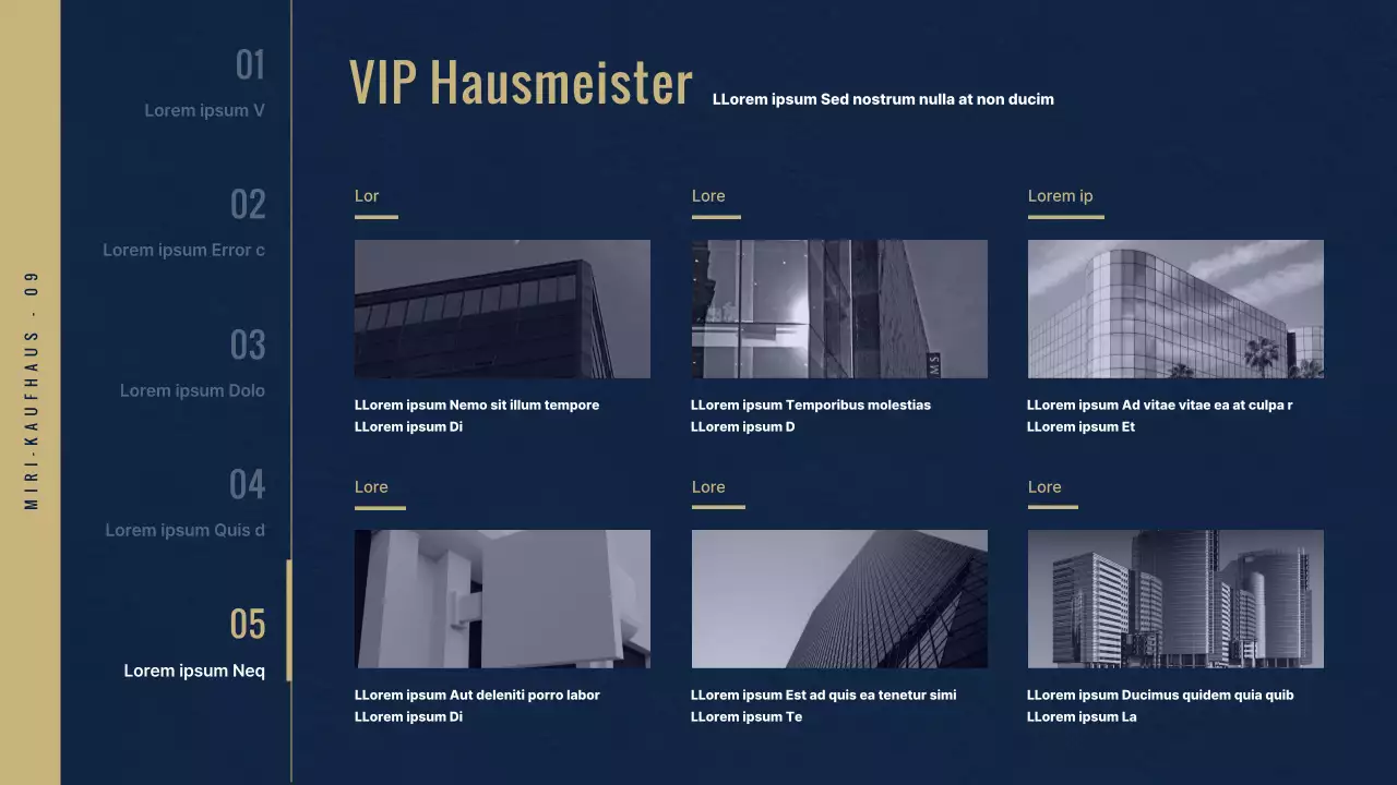 VIP-Club im luxuriösen Kaufhaus in Marineblau