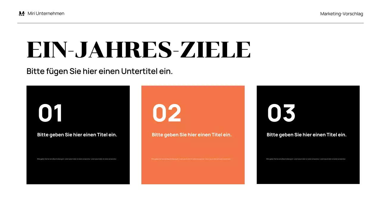 black modern marketing proposal