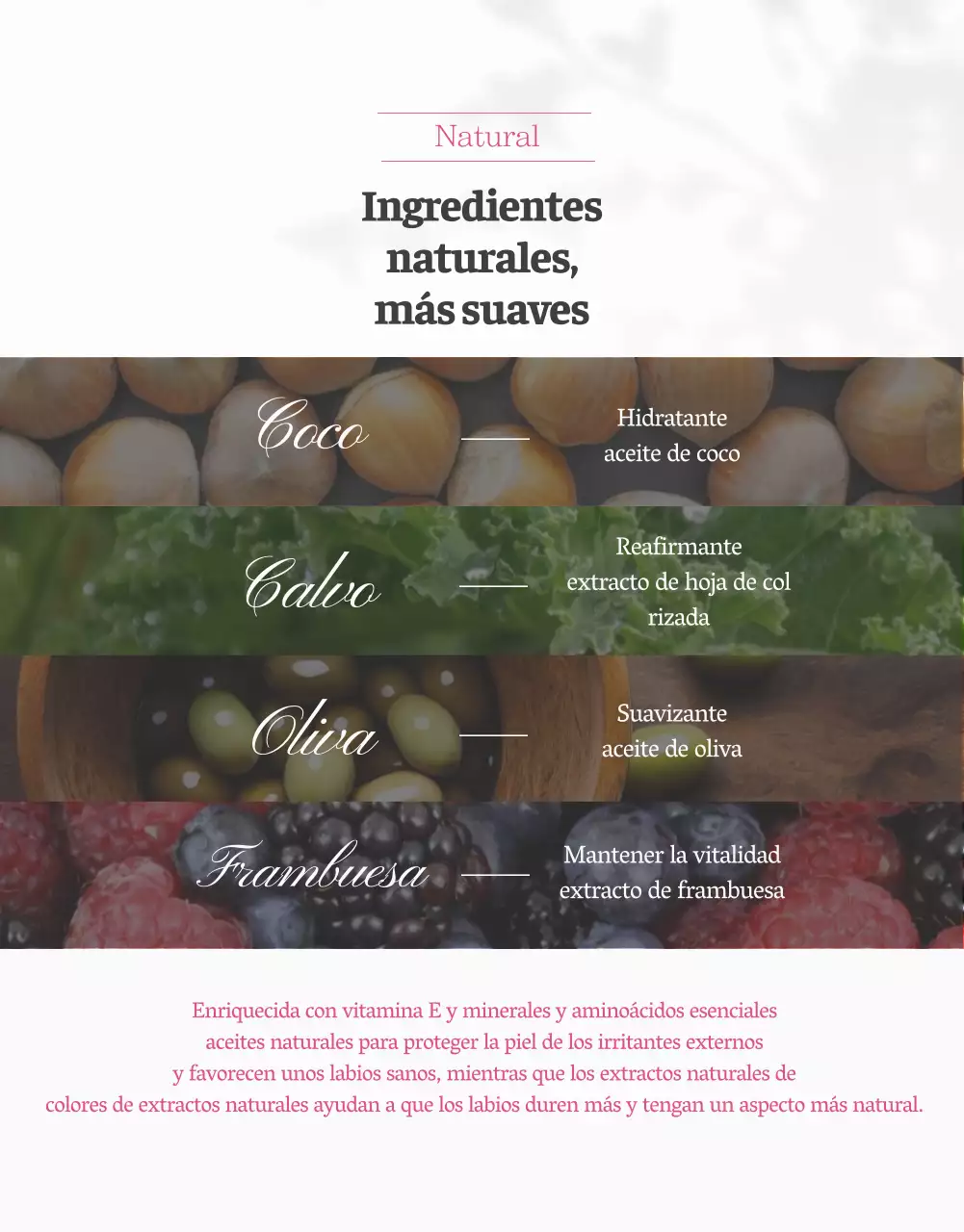 Presentamos un bálsamo labial limpio y elegante en blanco y rosa