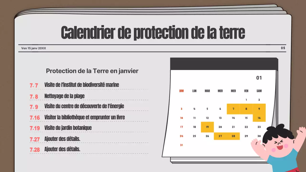 Journal environnemental des familles de l'école primaire
