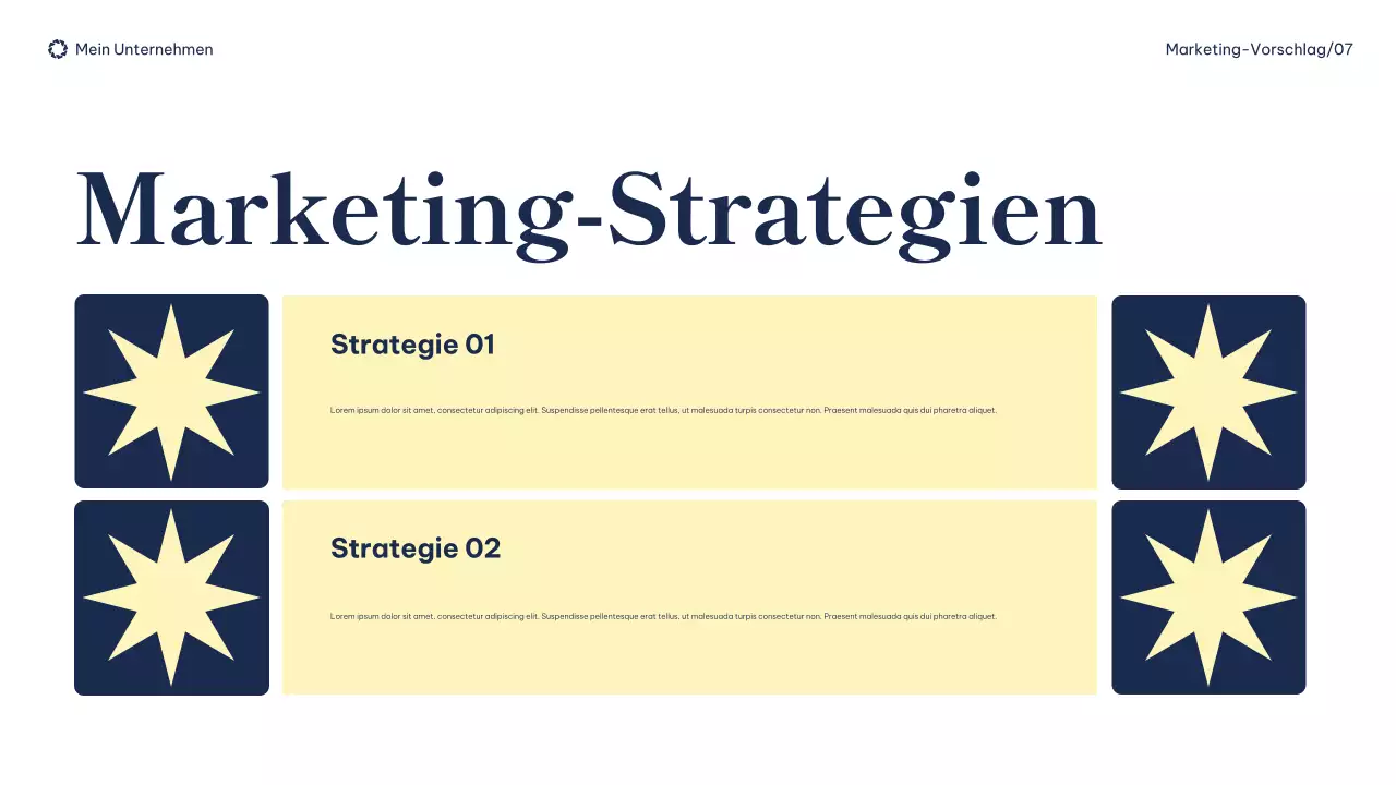 navy modern marketing proposal document