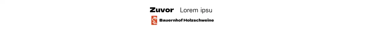Förderung eines schwarz-roten Kalligrafiekonzepts für ein Fleischerstempel-Logo