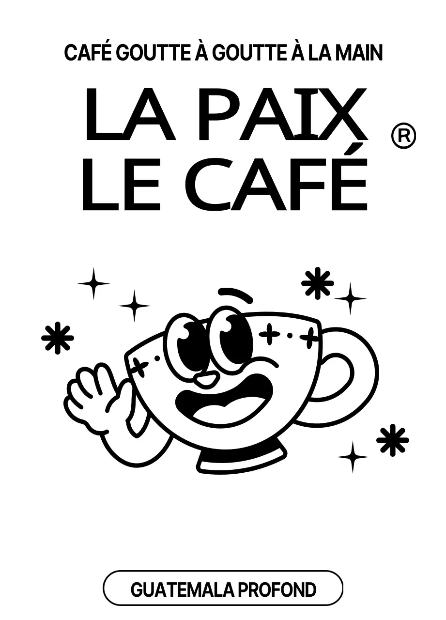 Grains de café avec un design mignon représentant une tasse à café noire illustration de caractère