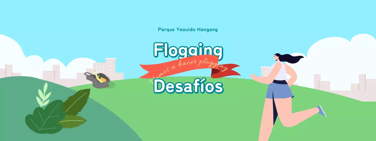 Desafío verde y celeste a pie