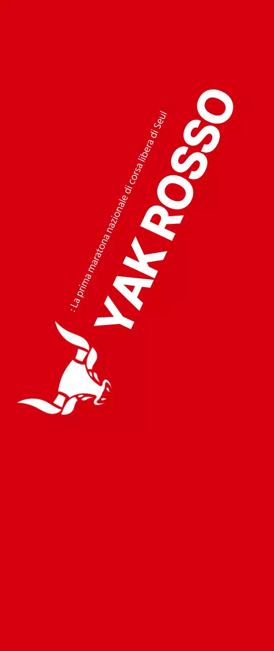 Stile pulito in bianco e rosso per l'informazione e la promozione della maratona