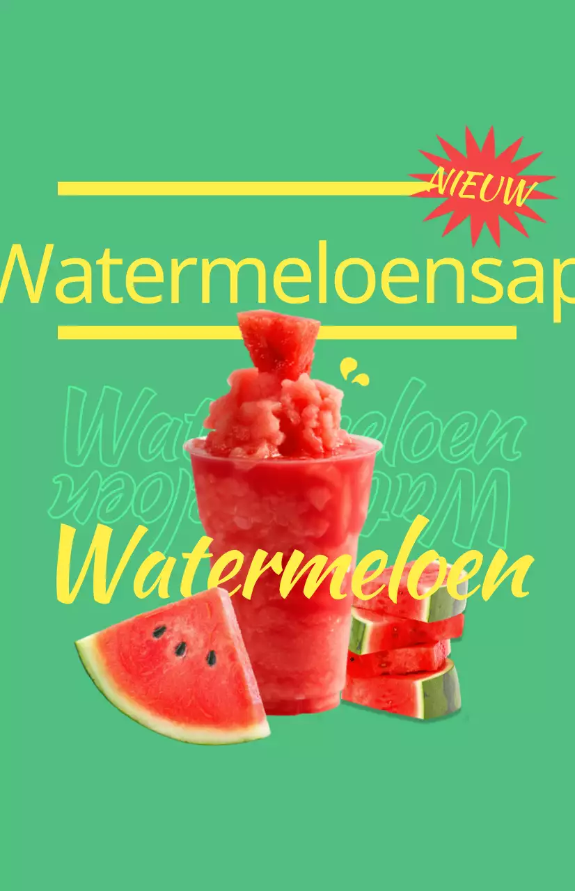 Promoot het menu van je café met kleurrijke geïllustreerde afbeeldingen van drankjes en tekst