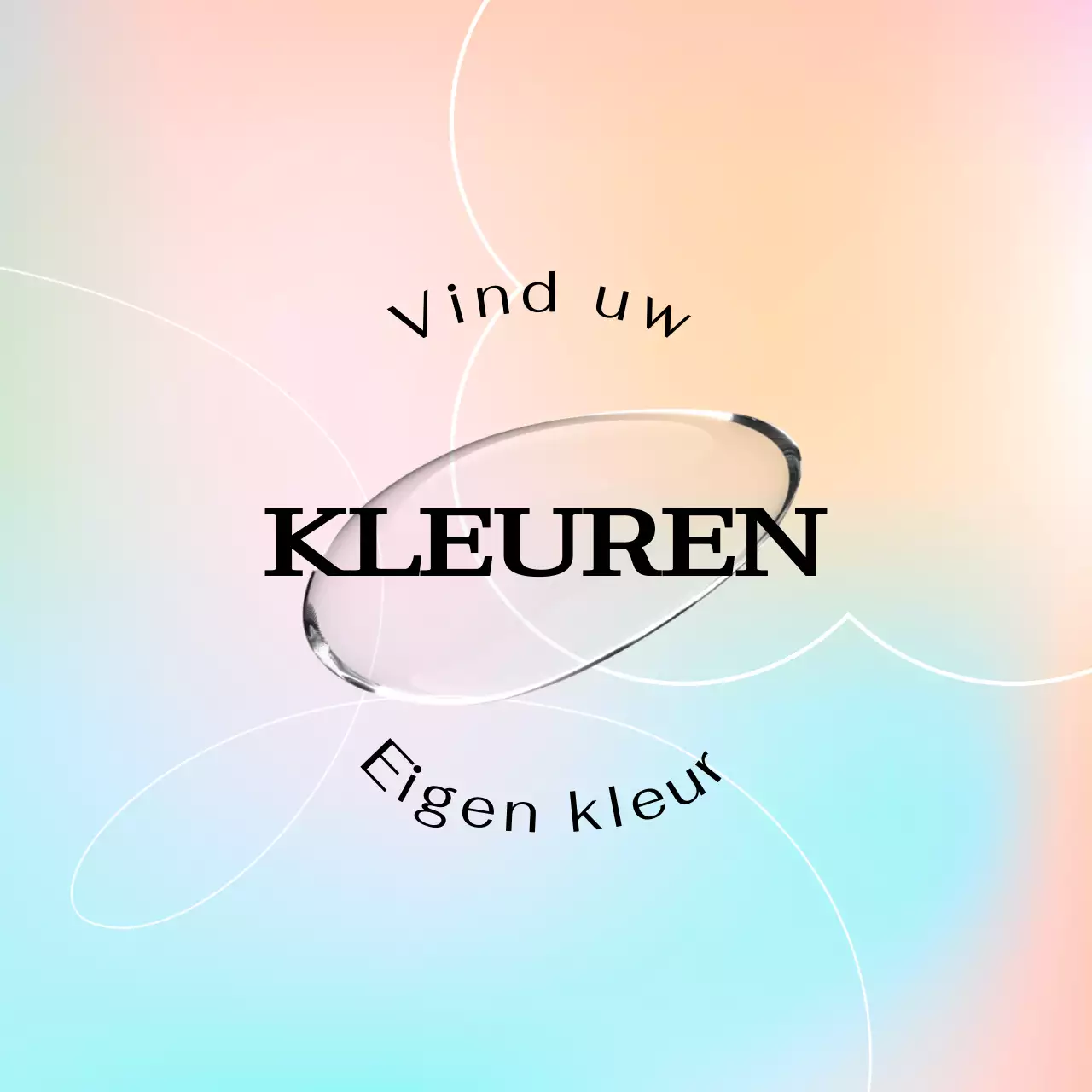 De merchandise van de tentoonstelling heeft kleurrijke verlopen en een dromerige sfeer