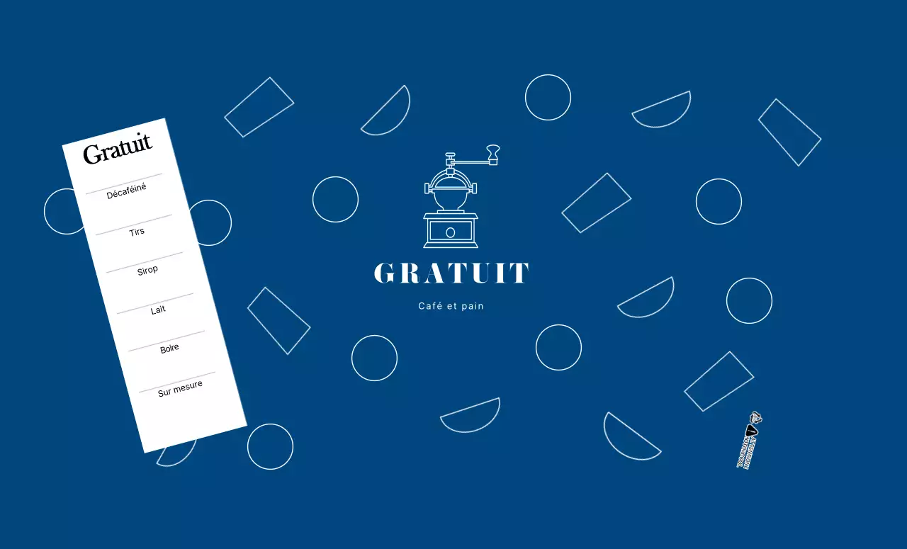 Gobelets en papier pour cafés modernes avec un motif géométrique bleu