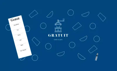 Gobelets en papier pour cafés modernes avec un motif géométrique bleu