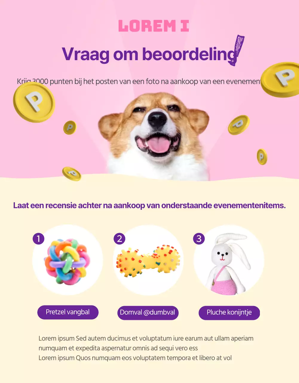 Introductie van schattige en aaibare huisdierproducten in roze (detailpagina)