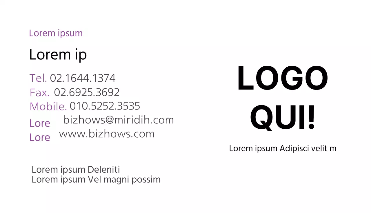 Biglietti da visita aziendali