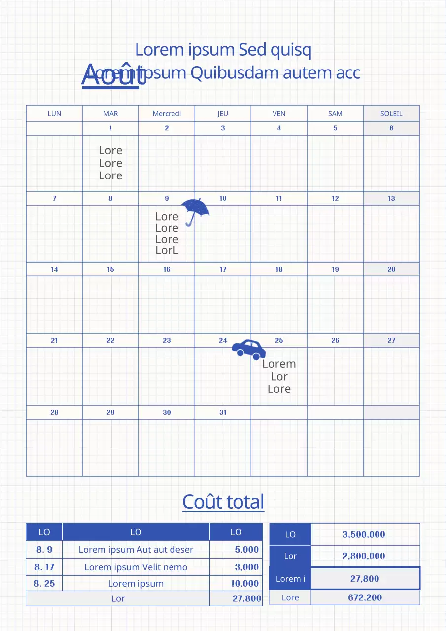 Journal des dépenses idiot à points bleus