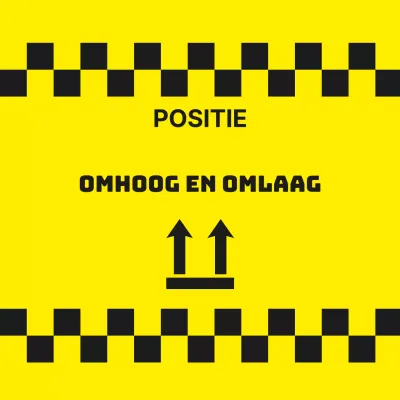 Waarschuwingsstickers boven en onder