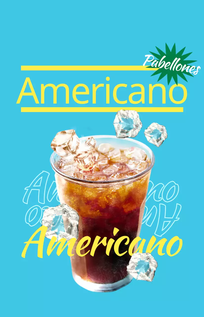 Promocione el menú de su cafetería con coloridas imágenes ilustradas de bebidas y texto