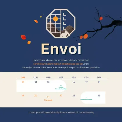 Lettre d'action de grâces aux couleurs de la marine