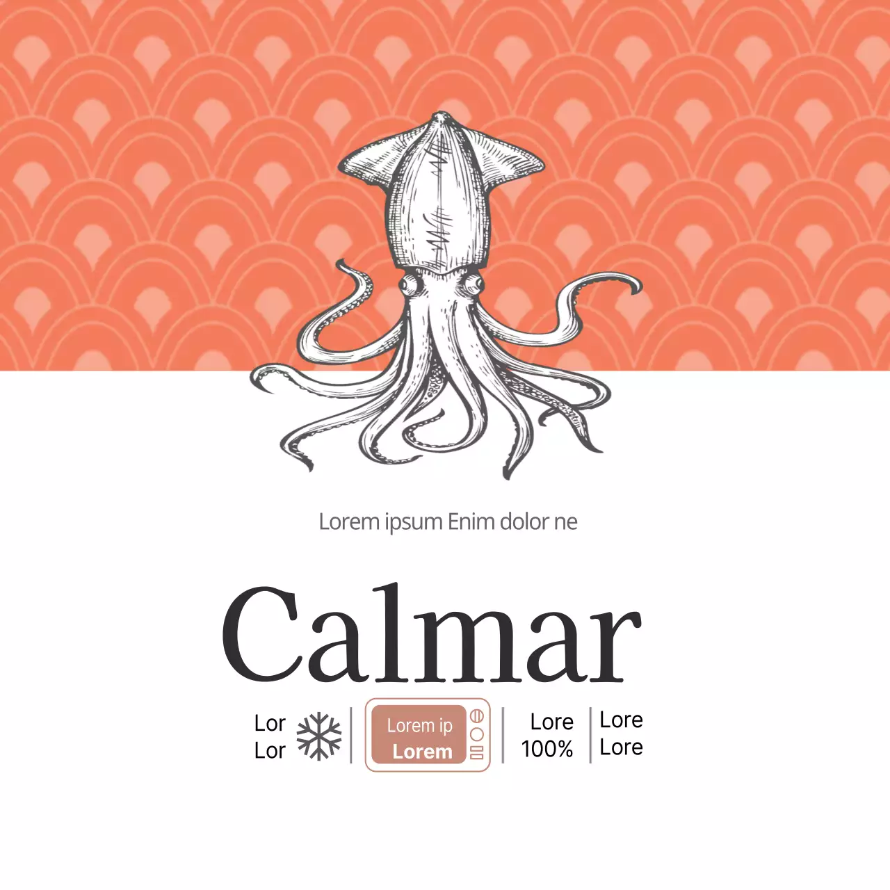 Fruits de mer Encornets sauvages