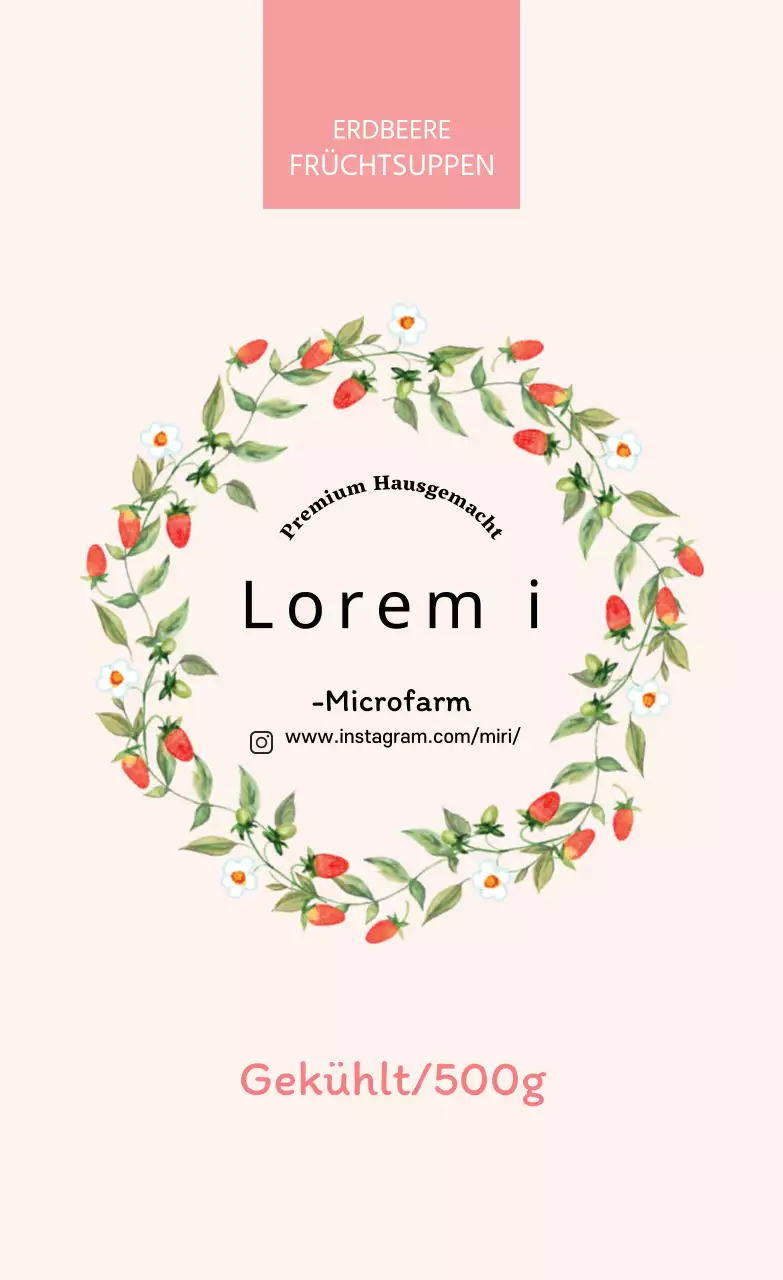 Rosa hausgemachte Erdbeerkonfitüre