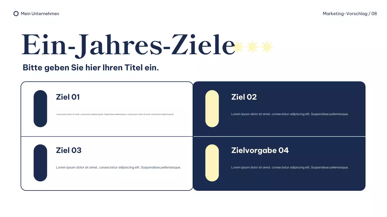 navy modern marketing proposal document