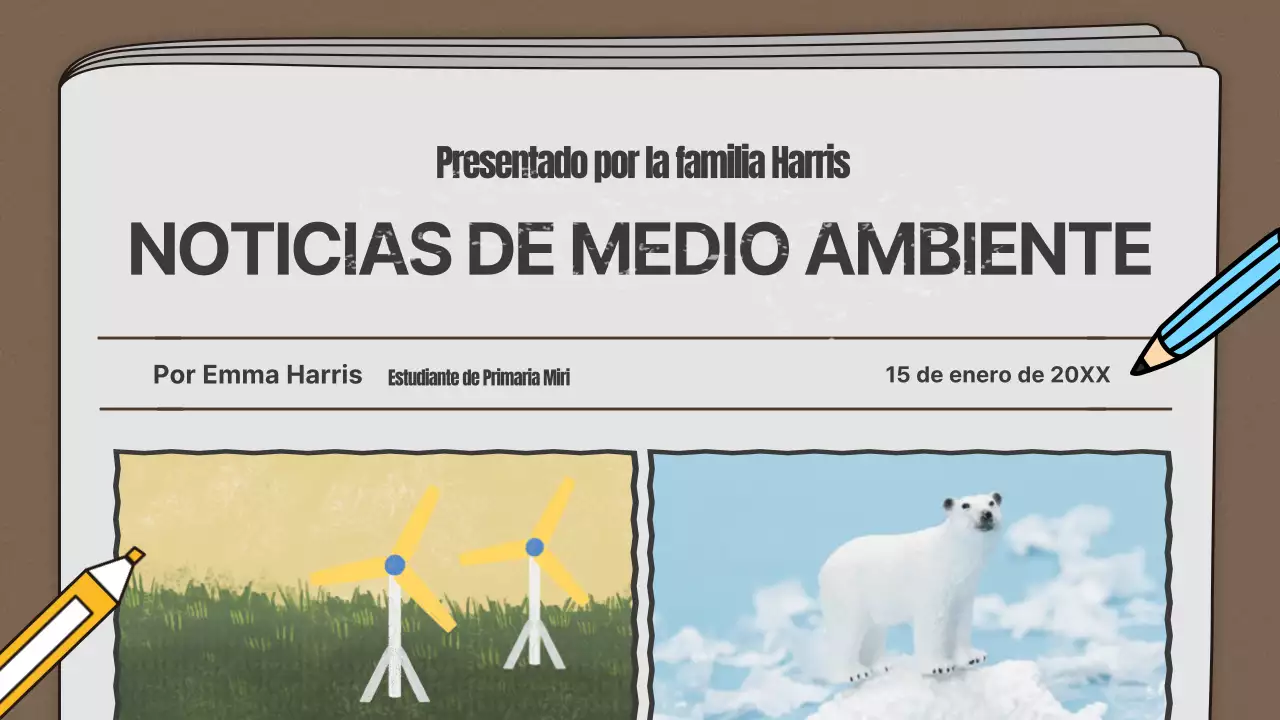 Periódico medioambiental familiar de primaria