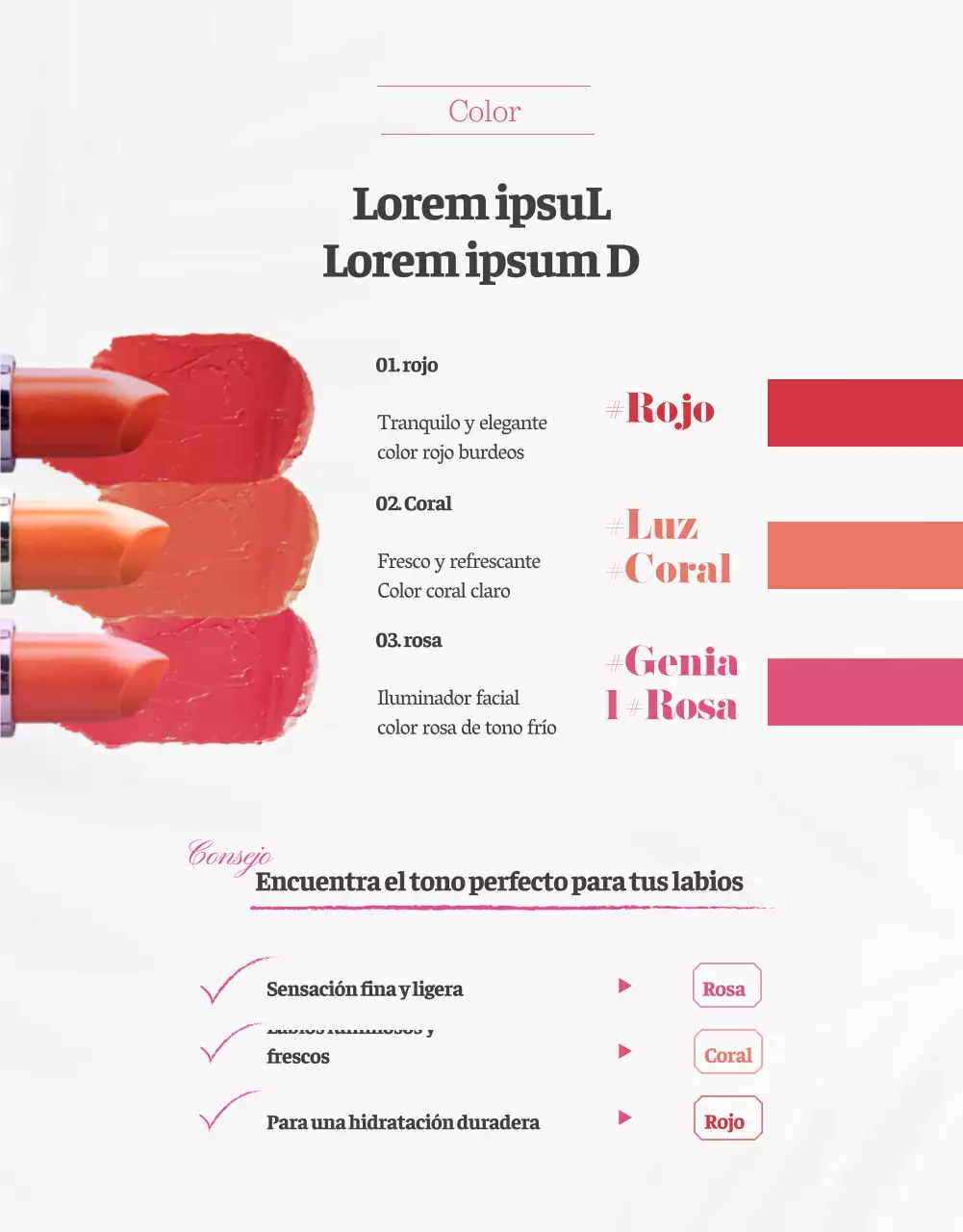 Presentamos un bálsamo labial limpio y elegante en blanco y rosa