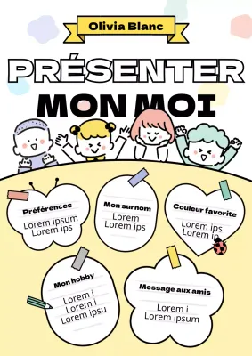 Concept bio d'un enfant jaune et blanc