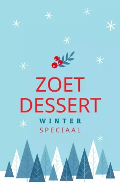 Hemels rode illustratie Kerstdessert verpakkingsetiket