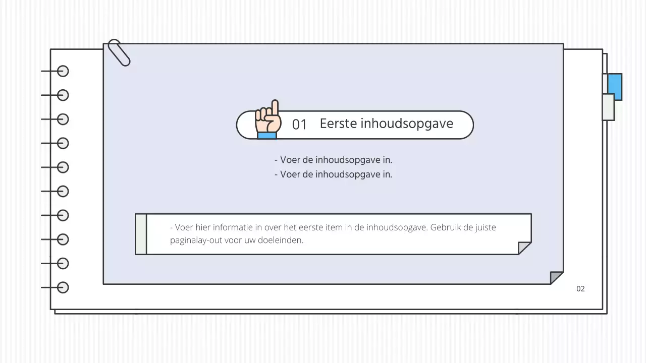 Strak conceptueel educatief presentatiepakket in wit en accentkleuren