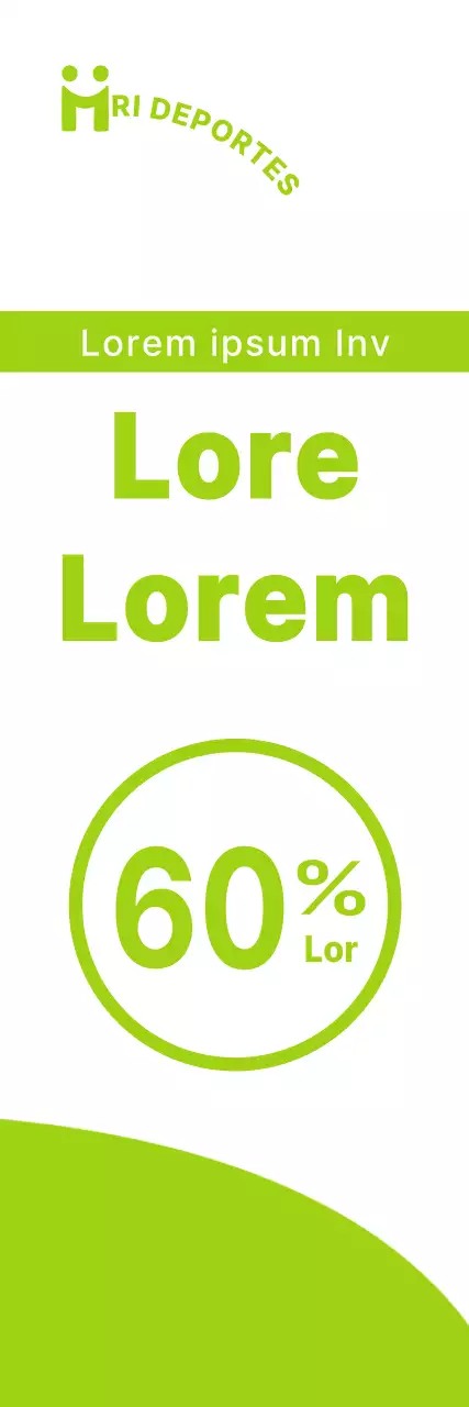 Un concepto limpio en blanco y verde lima para anunciar y promocionar eventos de venta libre de ropa deportiva.