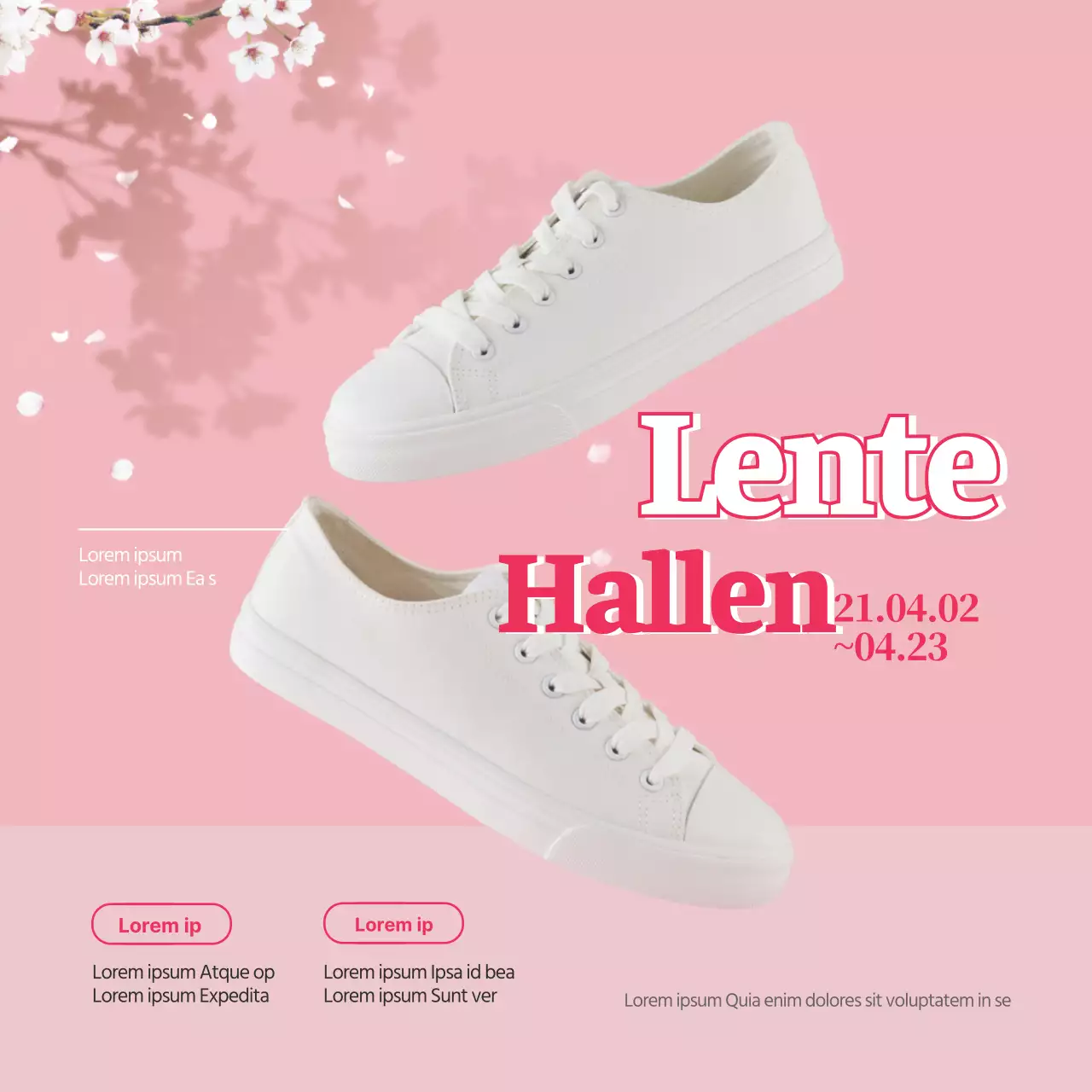 Roze foto accentueert nette lenteschoenaanbiedingen