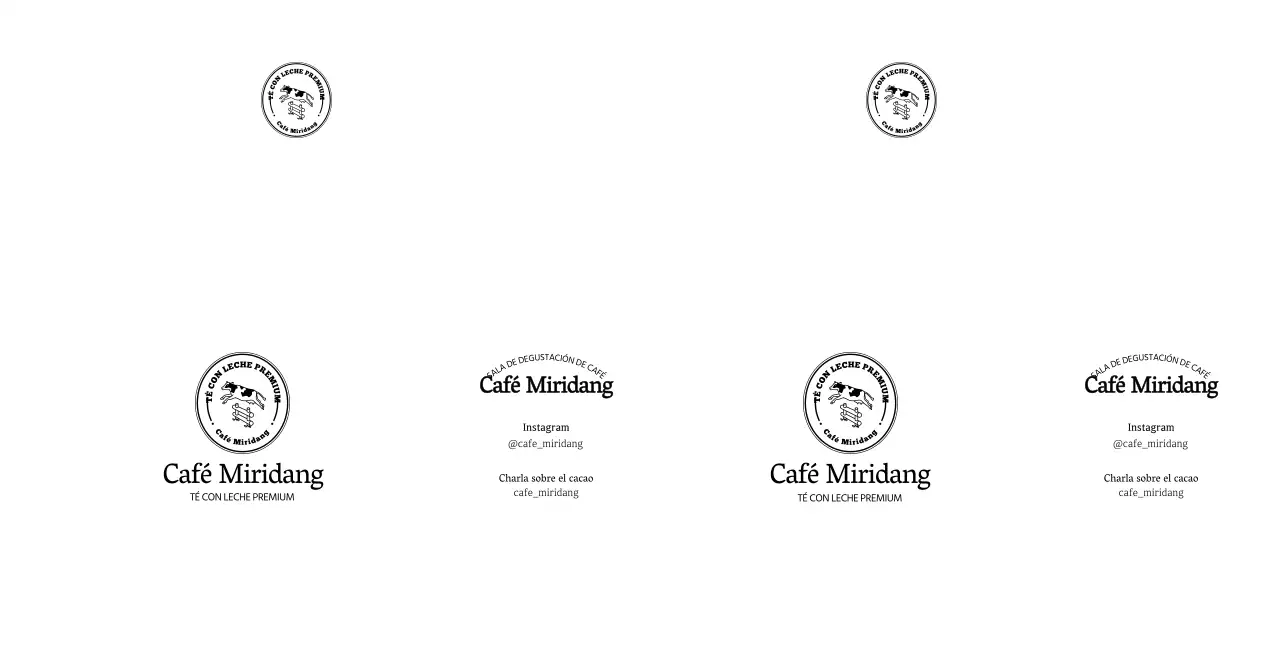 Emblema circular sencillo para información y promoción de cafeterías