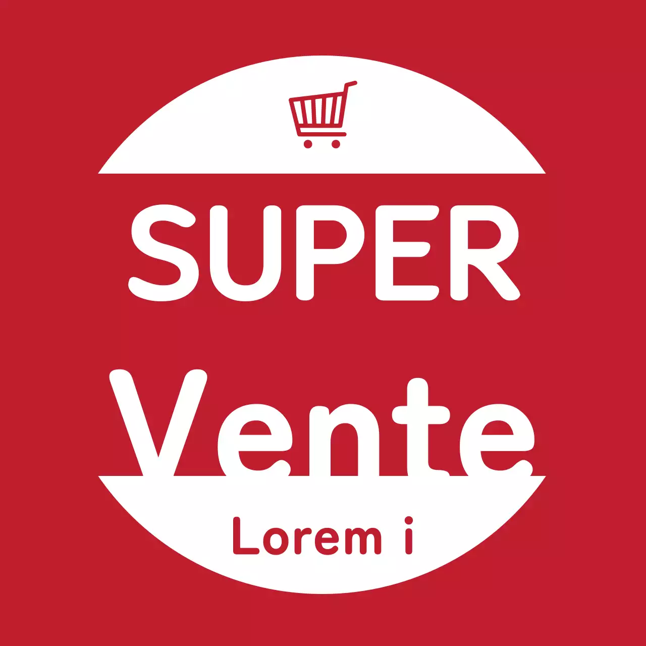 Une étiquette de vente rouge audacieuse