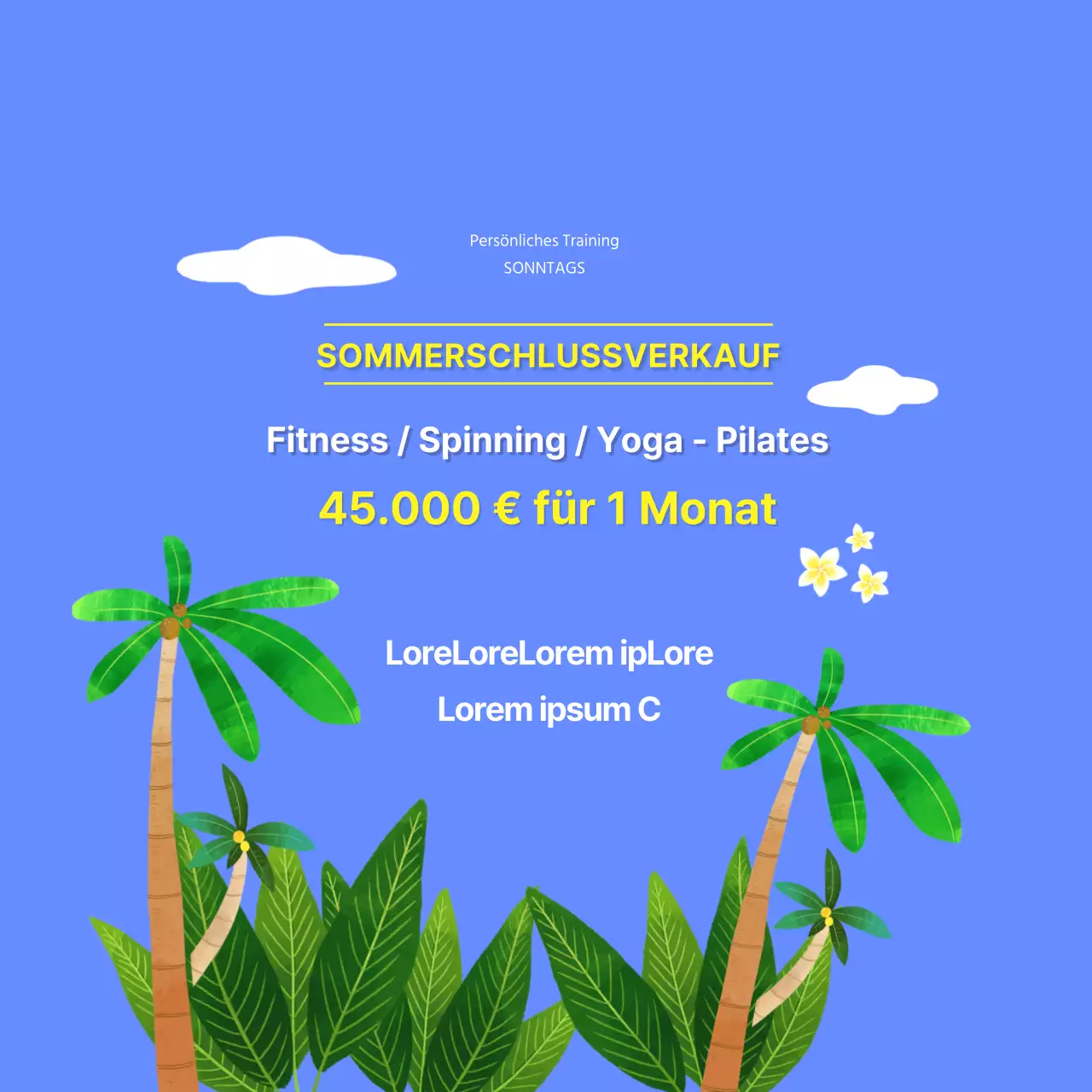 Fitness-Sommerschlussverkauf