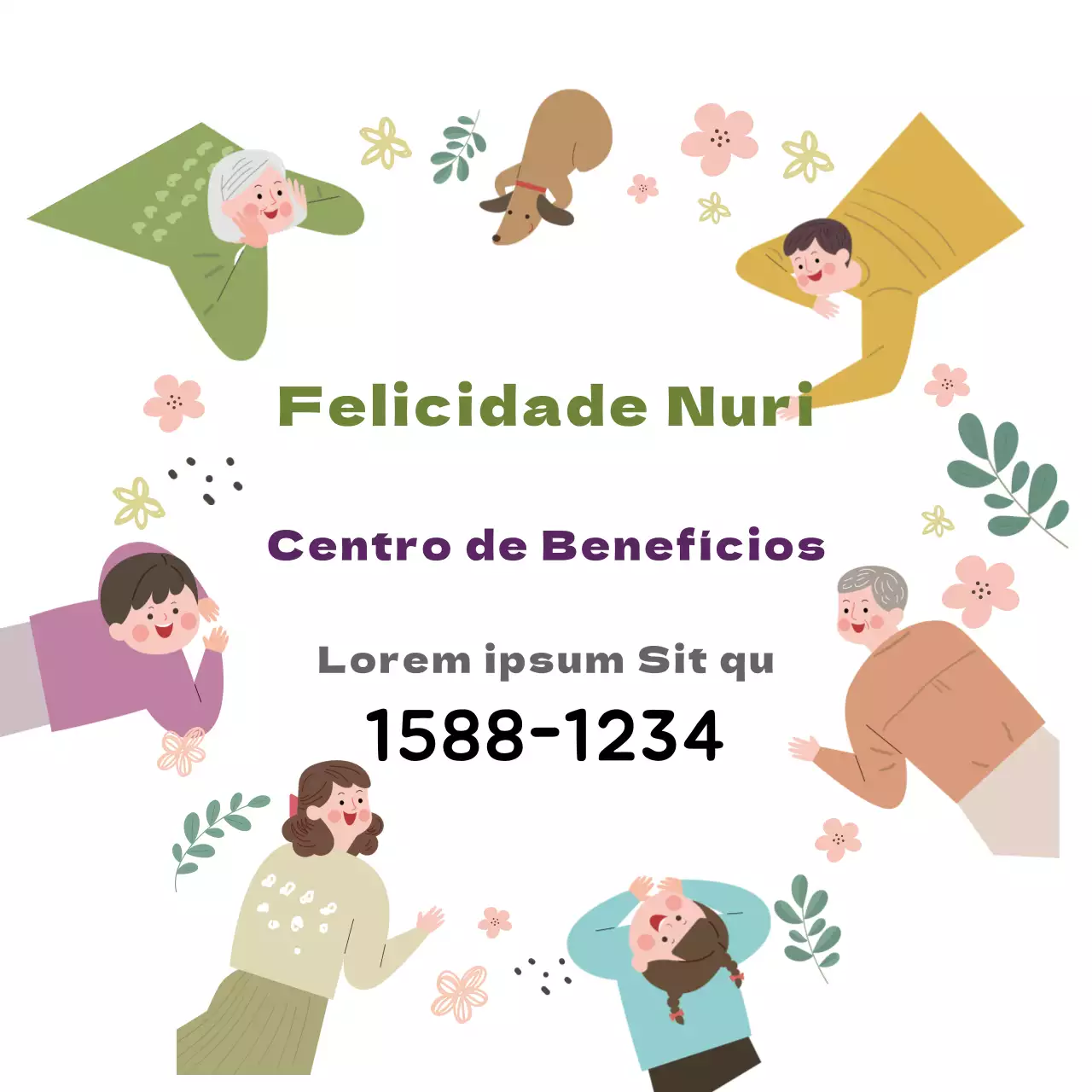 Promoção do Centro de Bem-Estar da Ilustração Branca