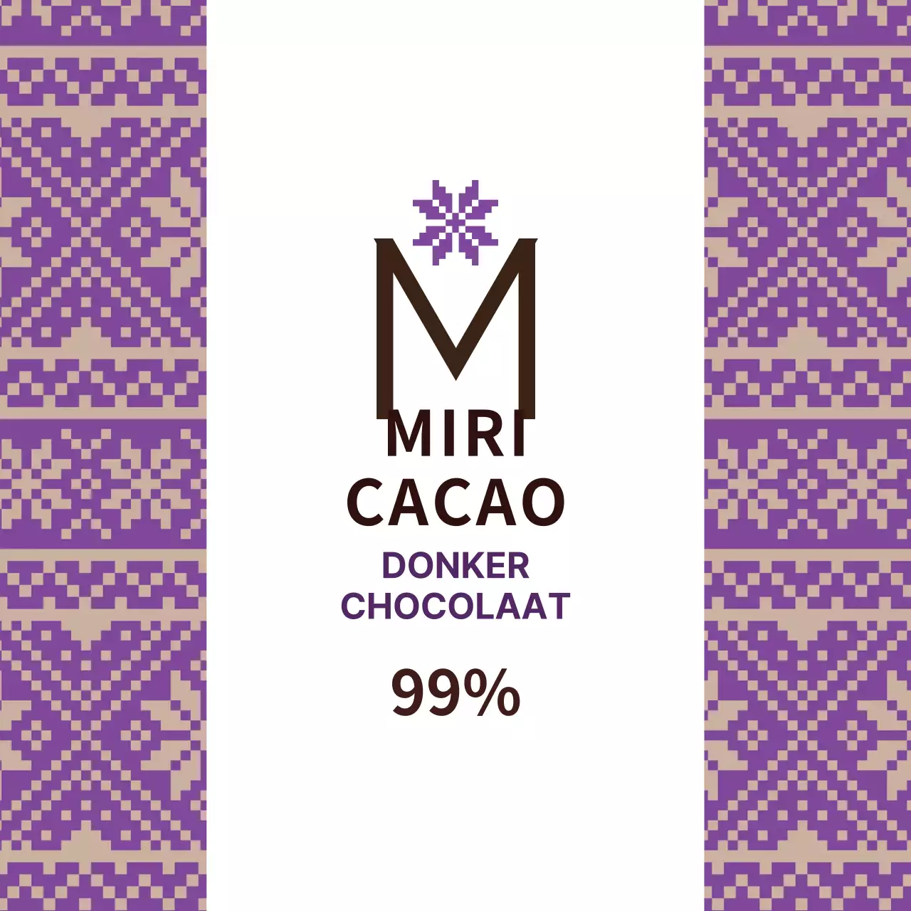 Paars verstuiverlabel met sneeuwvlokpatroon