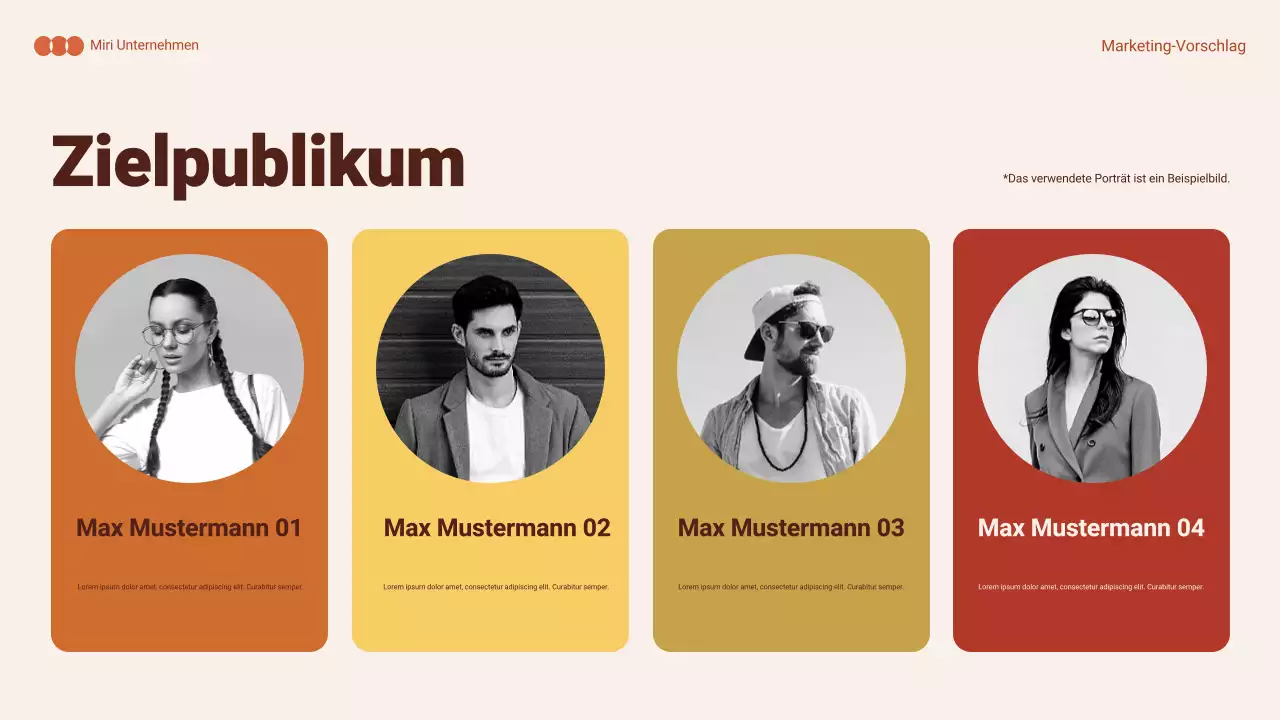 orange abstraktes Marketingdokument