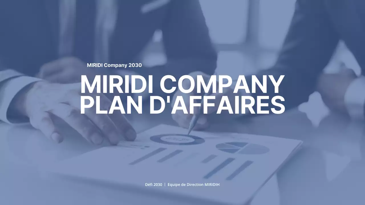 Un plan d'affaires simple dans les tons marine