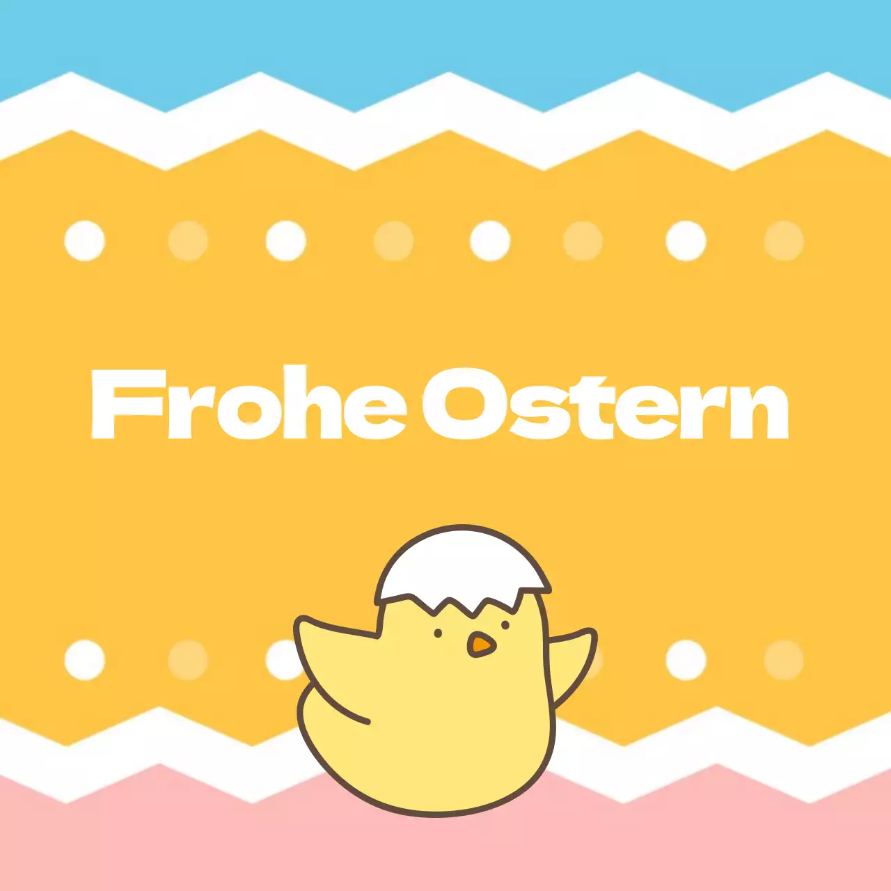 Muster Niedliche Ostern Kirche Aufkleber