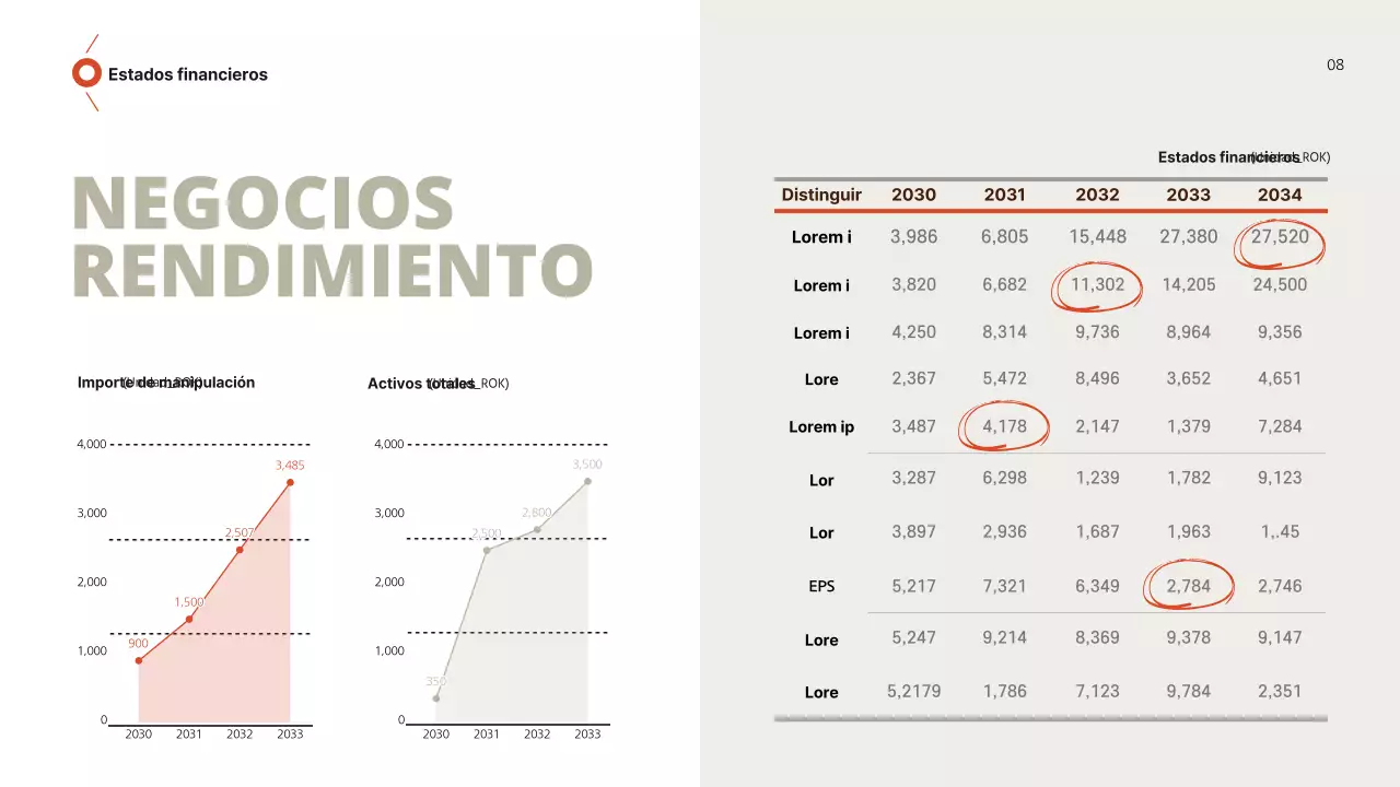 Propuesta de negocio con un toque marrón-rojizo